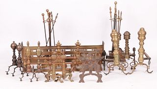 A Large Group of Fireplace Accessories