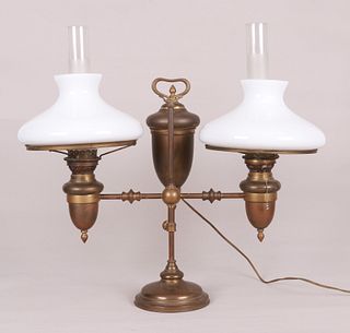 Antique Brass Double Arm Student Lamp