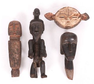 Three Gabon Carvings, Etc