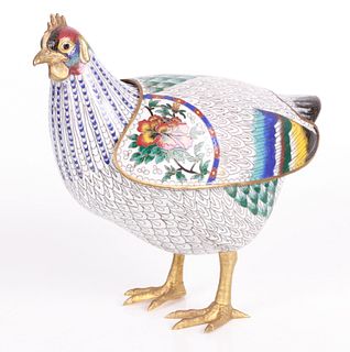 A Chinese Cloisonne Chicken