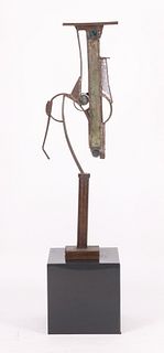 A Large Mid Century Brutalist Welded Iron Sculpture