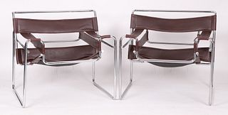 A Pair Of Marcel Breuer Wassily Style Chairs