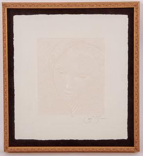 Frank Gallo, Embossed Paper Portrait