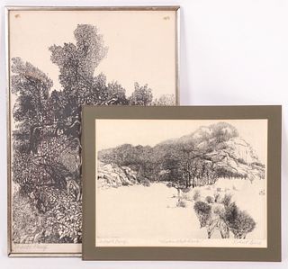 Robert Bero (American, 20th C.) Two Prints