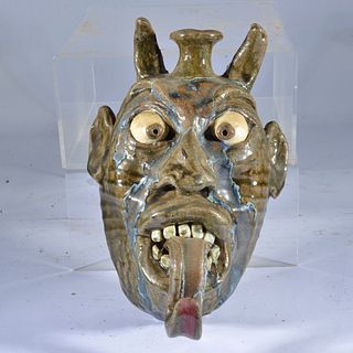 William A (Bill) Flowers Large Devil Face Wall Mask