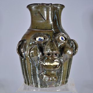 Harold & Grace Nell Hewell Monumental Face Pitcher