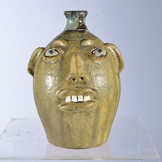 Walter Fleming Small Ash-Glazed Face Jug