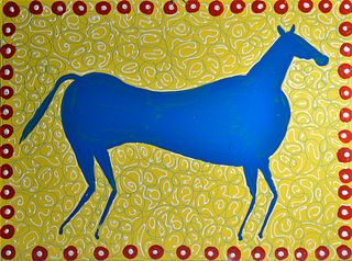 Marvin Bailey Early Horse Painting (Wood Panel)