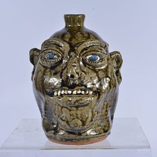 Lanier Meaders Clay Tooth Witch Nose Face Jug