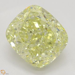 1.50 ct, Natural Fancy Yellow Even Color, SI1, Cushion cut Diamond (GIA Graded), Appraised Value: $23,300 