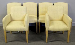 Set of 6 Donghia Plaza Chairs with Woven Seats.
