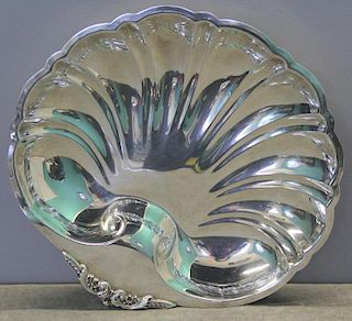 STERLING. Poole Shell Form Footed Bowl.