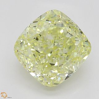 1.32 ct, Natural Fancy Yellow Even Color, IF, Cushion cut Diamond (GIA Graded), Appraised Value: $21,900 