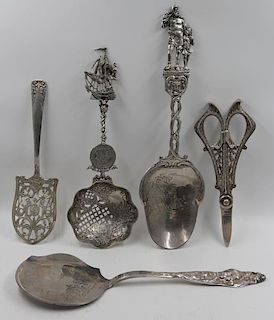 STERLING. Miscellaneous Grouping of Serving Pieces