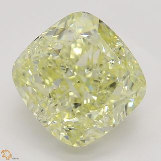 3.34 ct, Natural Fancy Yellow Even Color, VVS2, Cushion cut Diamond (GIA Graded), Appraised Value: $87,800 