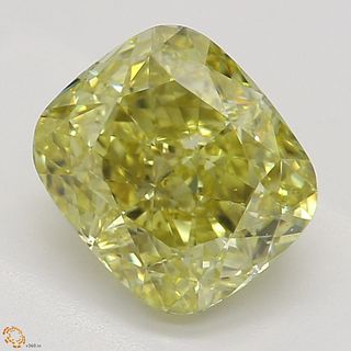 1.30 ct, Natural Fancy Deep Yellow Even Color, SI1, Cushion cut Diamond (GIA Graded), Appraised Value: $23,300 