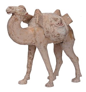 Large Early Chinese Pottery Model of a Camel