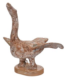 Early Chinese Pottery Model of a Duck