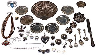 Mixed Gold and Sterling Silver Jewelry Assortment