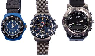 Tag Heuer and Tissot Wristwatch Assortment