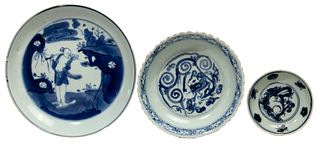 Chinese Ming Blue and White Porcelain Assortment