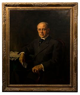 Sir Oswald Birley (British, 1880-1952) 'Charles William Post' Oil on Canvas