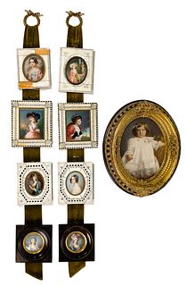 French Portrait Miniature Assortment