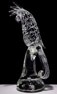 Licio Zanetti (Italian, 20th Century) Glass Bird