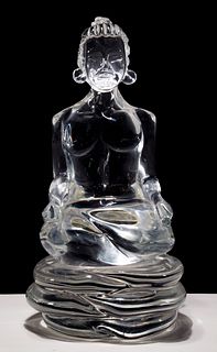 Loredano Rosin (Italian, 1936-1991) Glass Buddha