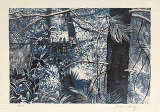 Richard Brady, Untitled (Forest Scene with Pine Trees)