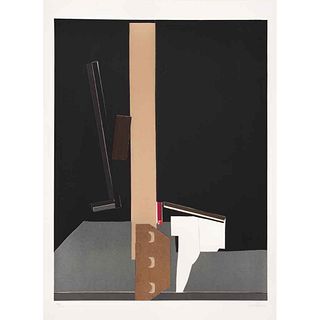 FERNANDO GARCÍA PONCE. Sin título "L", 1976. Impresa por Ediciones Polígrafa, Firmada. Litografía y gofrado 59 / 75, 66 x 509 cm imagen / 76 x 56 cm p