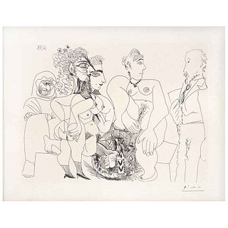 PABLO PICASSO, Erotic Series #3, de la suite 156, Firmada en plancha, Serigrafía s/n, 22 x 27 cm