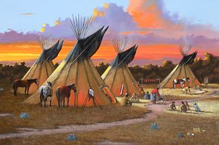 Del Iron Cloud, Untitled (Encampment), 2000