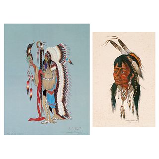 Woody Crumbo, Two Lithographs