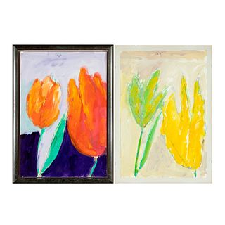 Harold Garde, A Pair of Tulip Paintings, 1984
