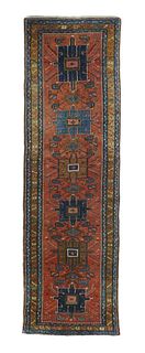 Antique Heriz Long Rug, 3’5” x 10’4”