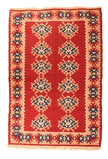 Indian Kilim Rug, 4’ x 6’