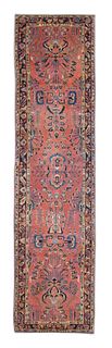 Antique Sarouk Long Rug, 2’8” x 10’7”