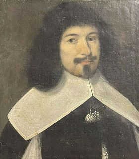 FINE 17TH CENTURY FRENCH OLD MASTER OIL PAINTING - PORTRAIT OF GENTLEMAN