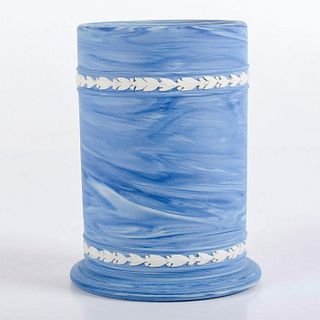 Wedgwood Blue Marble Jasperware, Spill Vase