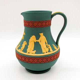 Wedgwood Teal Tricolor Jasperware, Etruscan Jug