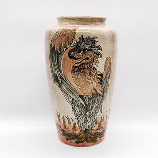 Cobridge Pottery Stoneware Vase, Bird