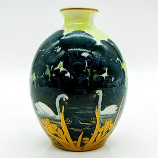 Doulton Burslem Miniature Vase, Swans