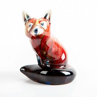 Rare Royal Doulton Colorway Flambe Figurine, Seated Fox