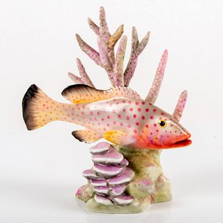 Vintage Royal Worcester Fish Figurine, Red Hind 3572