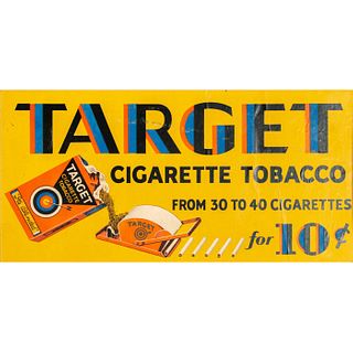 Vintage 1940s Target Cigarette Tobacco Advertisement Poster