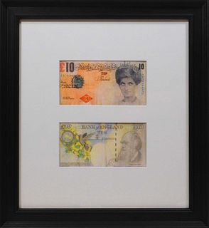  Banksy, After: Two Difaced Tenners
