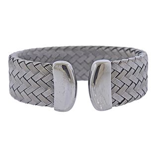 Roberto Coin Fifth Season Blackened Silver Cuff Bracelet