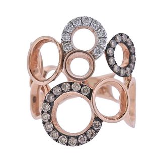 14k Rose Gold Diamond Circle Ring
