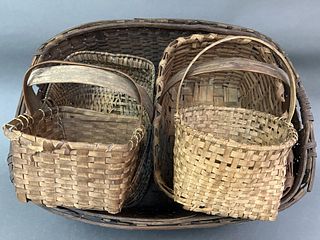 Five Antique Baskets